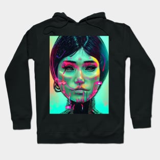 otaku girl anime face Hoodie